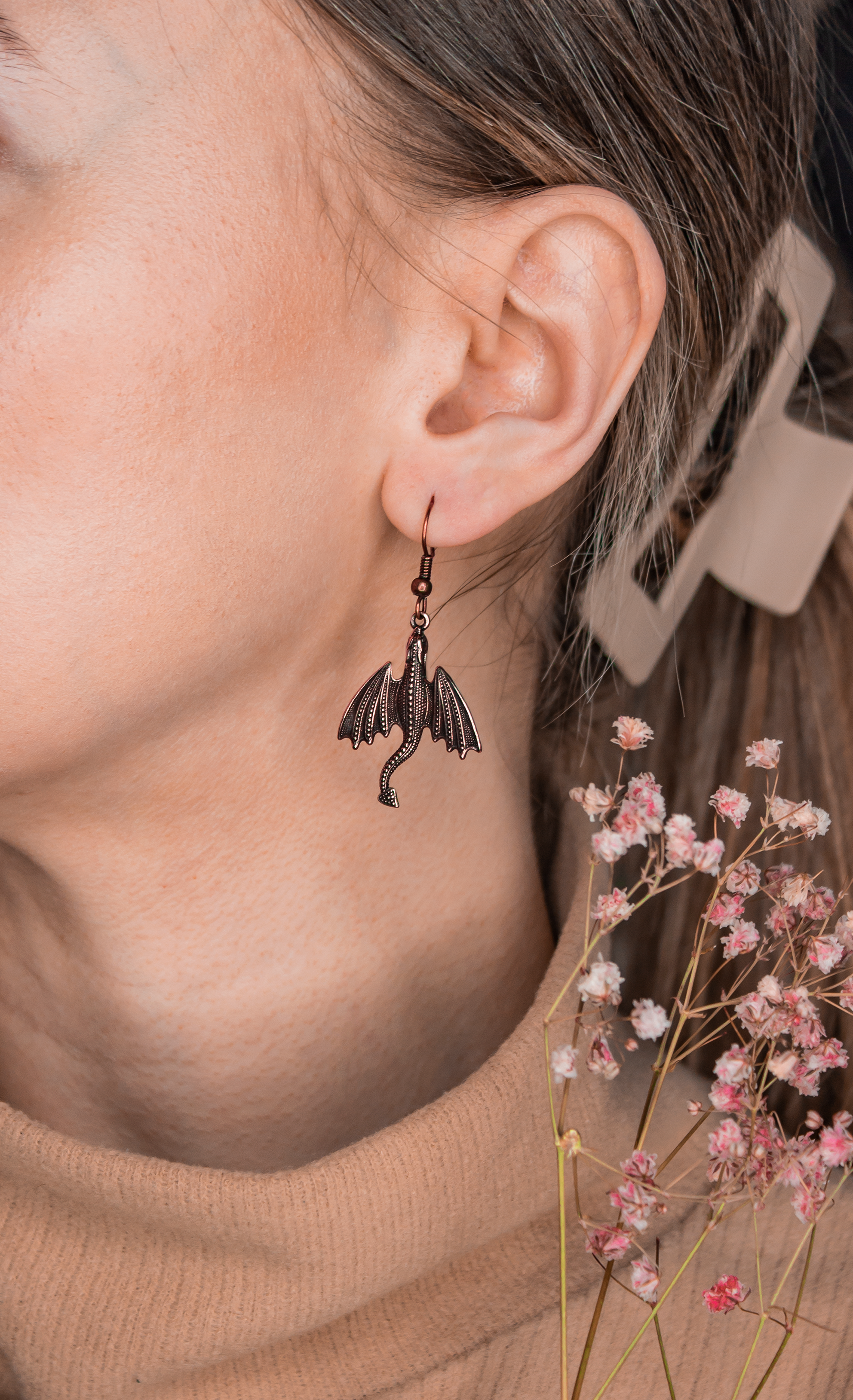 Серьги "Летящие драконы"