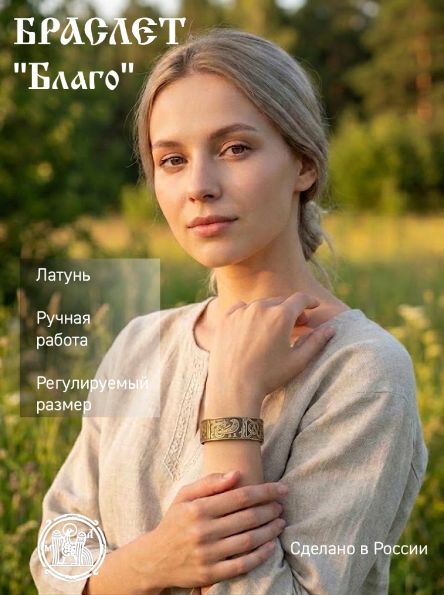 Браслет вогнутый «Благо»