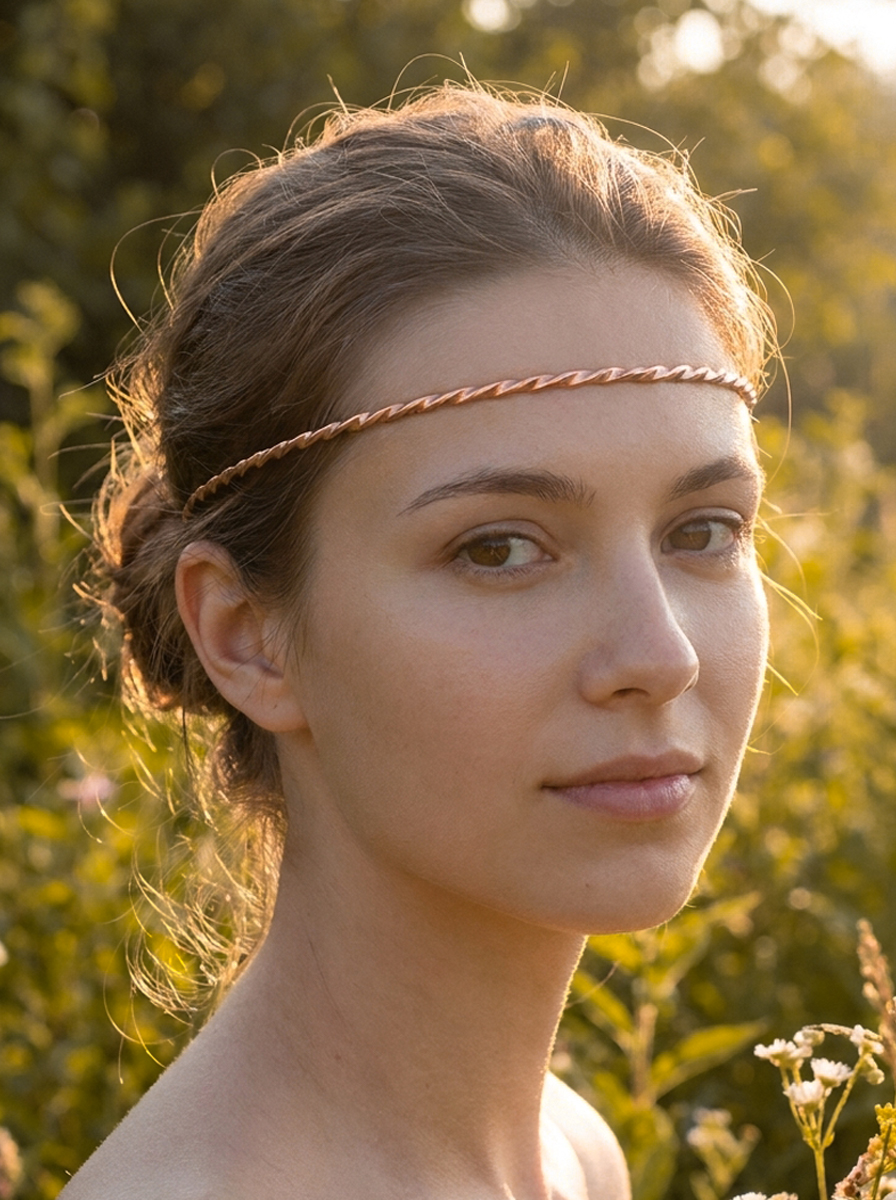 Очелье витое на кольце