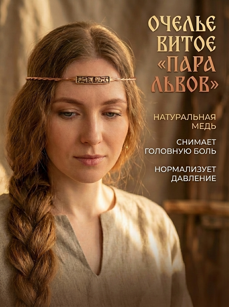 Очелье витое «Пара львов»