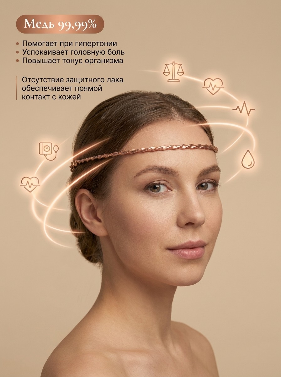 Очелье витое на кольце